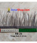 Bulu Single Ostrich Pendek Abu Abu Tua (RB 21)